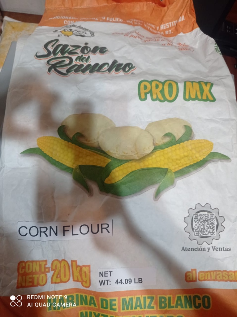 COSTAL DE HARINA DE MAIZ PRO MIX (20 KG) [SAZON DEL RANCHO "NARANJA"]