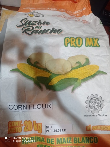 [NARANJA HARINA PRO MIX] COSTAL DE HARINA DE MAIZ PRO MIX (20 KG) [SAZON DEL RANCHO "NARANJA"]
